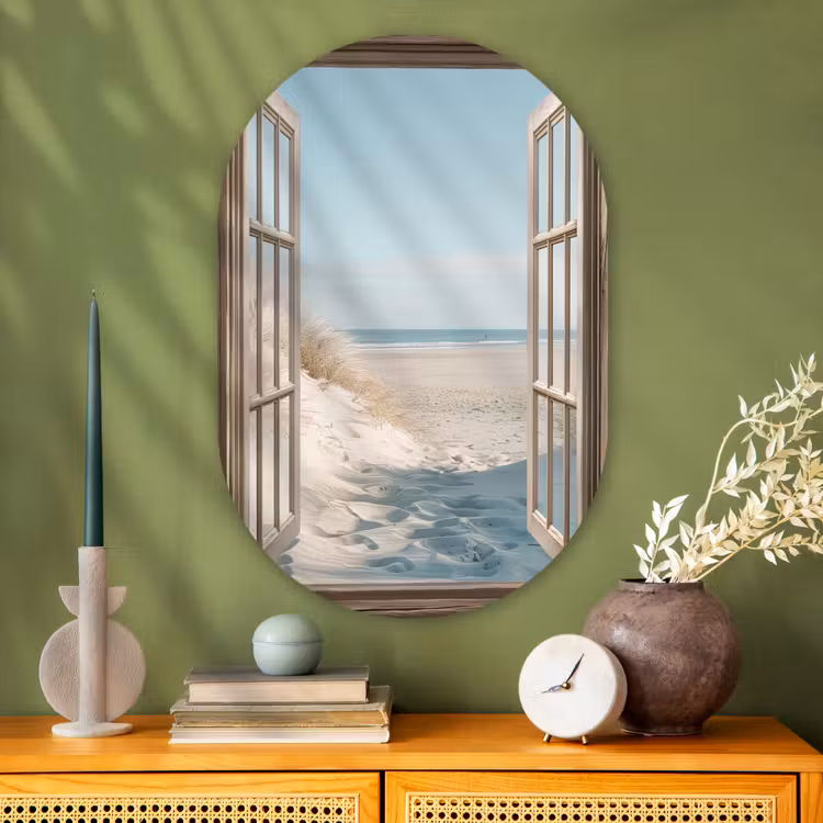 Muurovaal - Glas - Doorkijk - Helmgras - Duinen - Zee - Landschap — 2