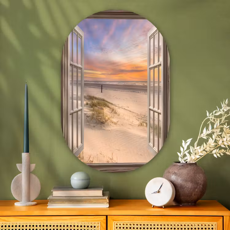 Muurovaal - Glas - Doorkijk - Strand - Duinen - Natuur - Landschap — 2
