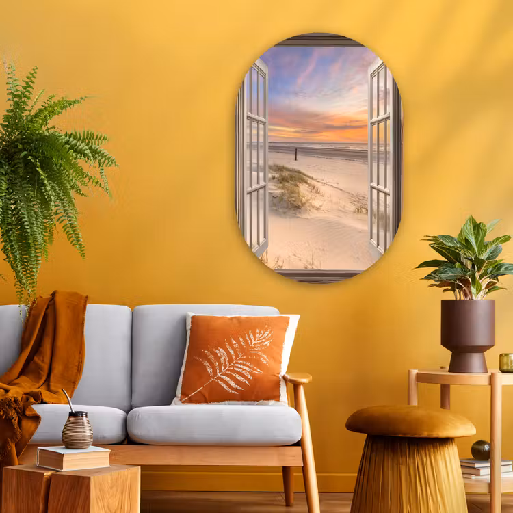 Muurovaal - Glas - Doorkijk - Strand - Duinen - Natuur - Landschap — 3