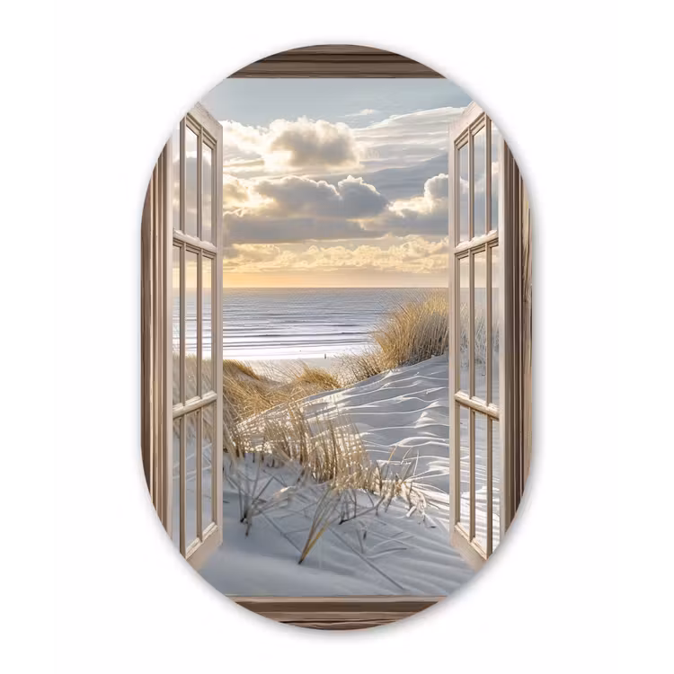 Muurovaal - Glas - Doorkijk - Strand - Duinen - Zee - Natuur — 1
