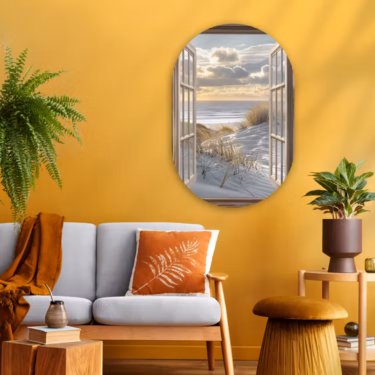Muurovaal - Glas - Doorkijk - Strand - Duinen - Zee - Natuur — 3