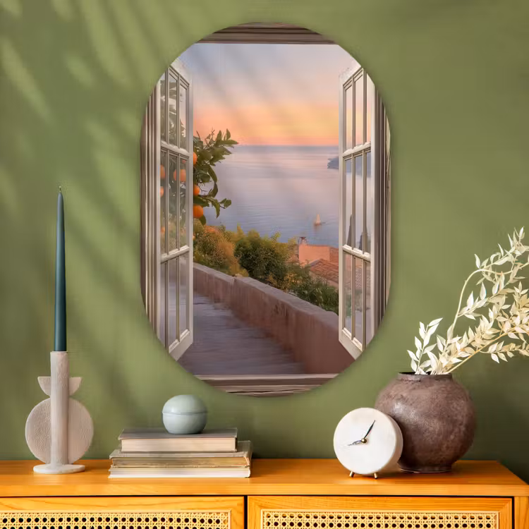 Muurovaal - Glas - Doorkijk - Uitzicht - Meer - Landschap — 2