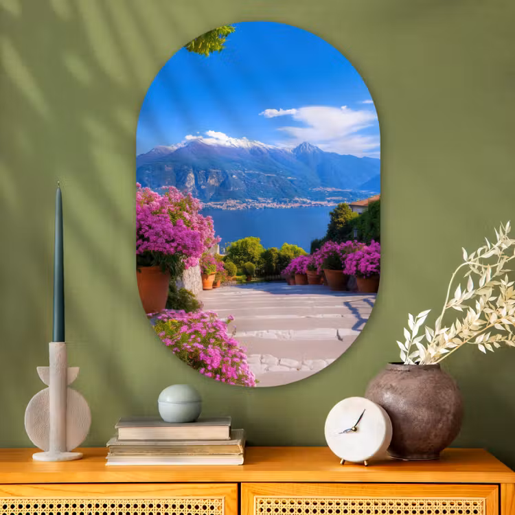 Muurovaal - Glas - Lake Como - Italië - Landschap — 2