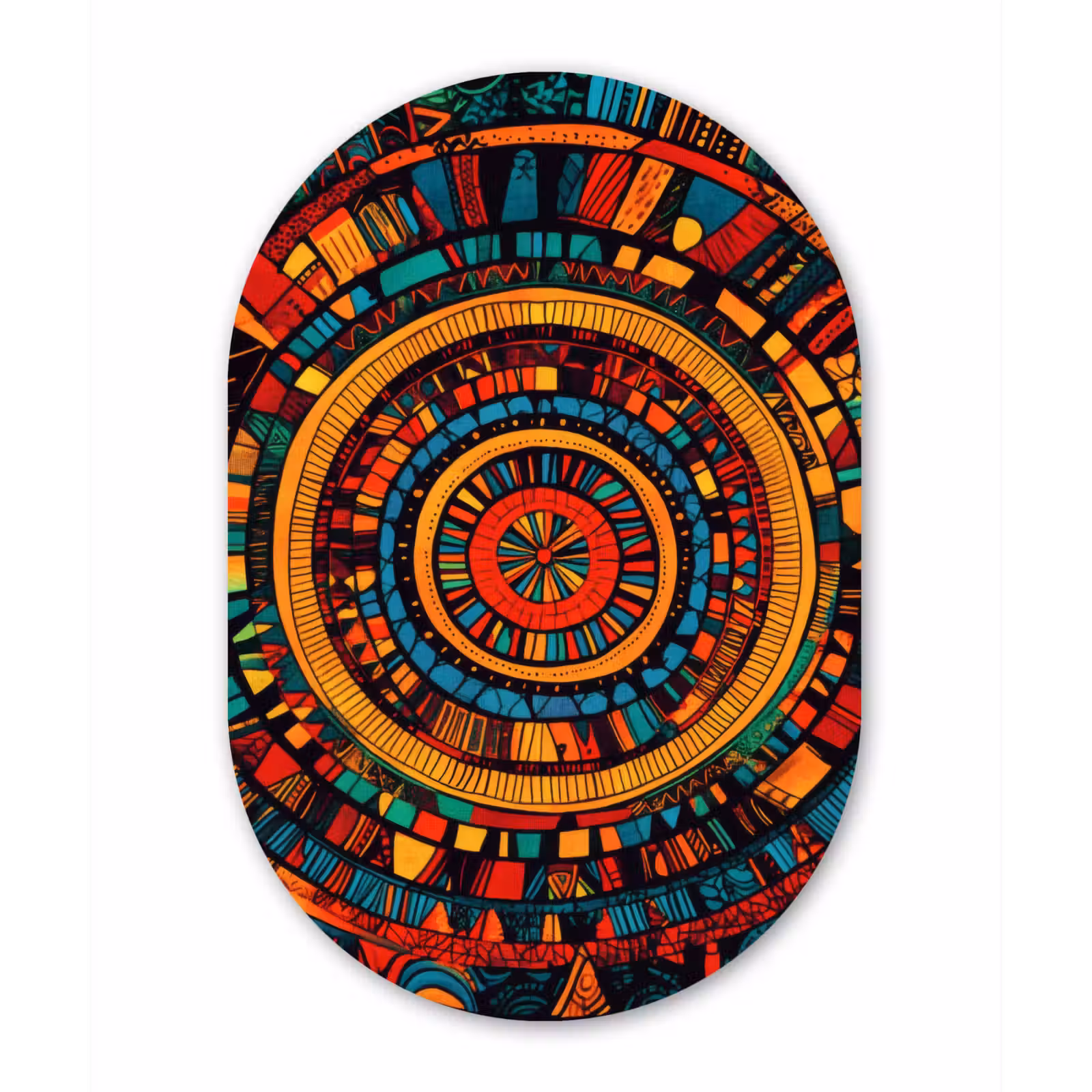 Muurovaal - Glas - Mandala - Cirkels - Patronen — 1