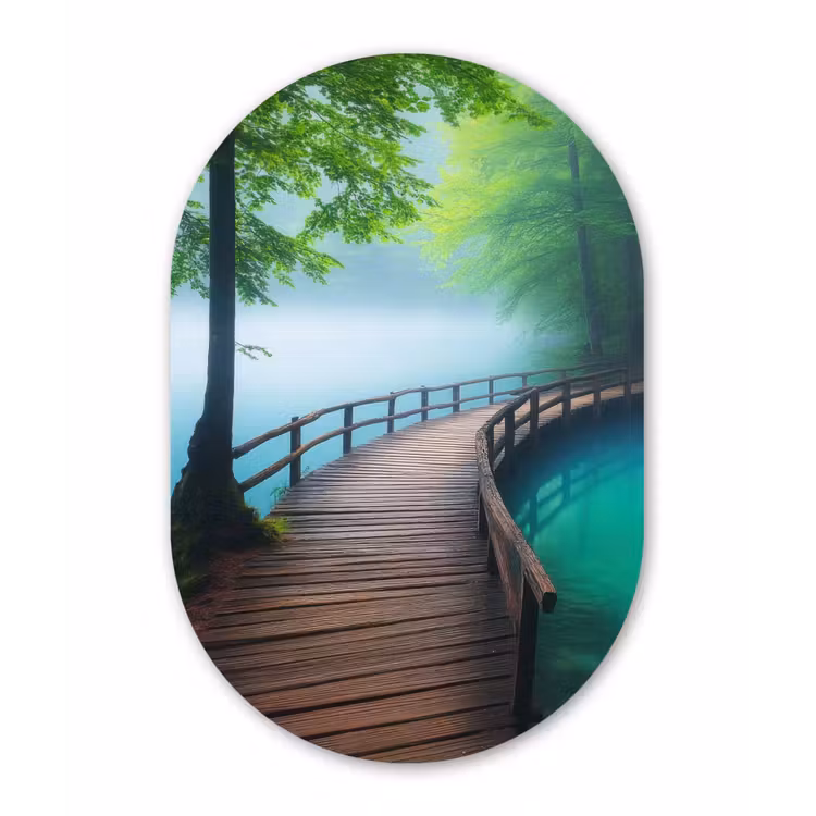Muurovaal - Glas - Brug - Water - Rivier - Bos — 1