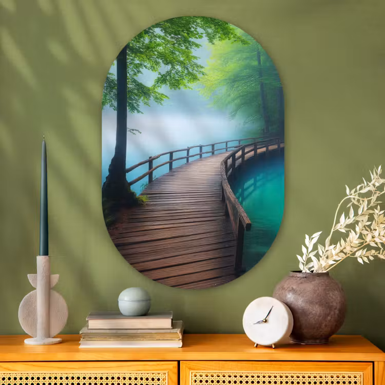 Muurovaal - Glas - Brug - Water - Rivier - Bos — 2