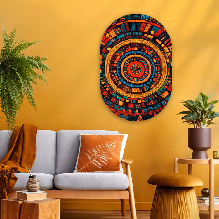 Muurovaal - Glas - Mandala - Cirkels - Patronen — 3