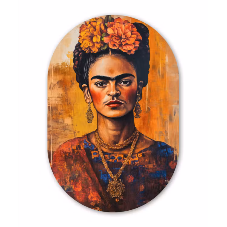 Muurovaal - Glas - Portret - Sieraden - Schilderachtig — 1