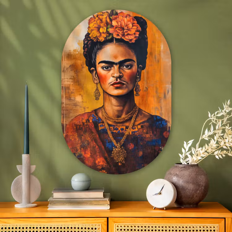Muurovaal - Glas - Portret - Sieraden - Schilderachtig — 2