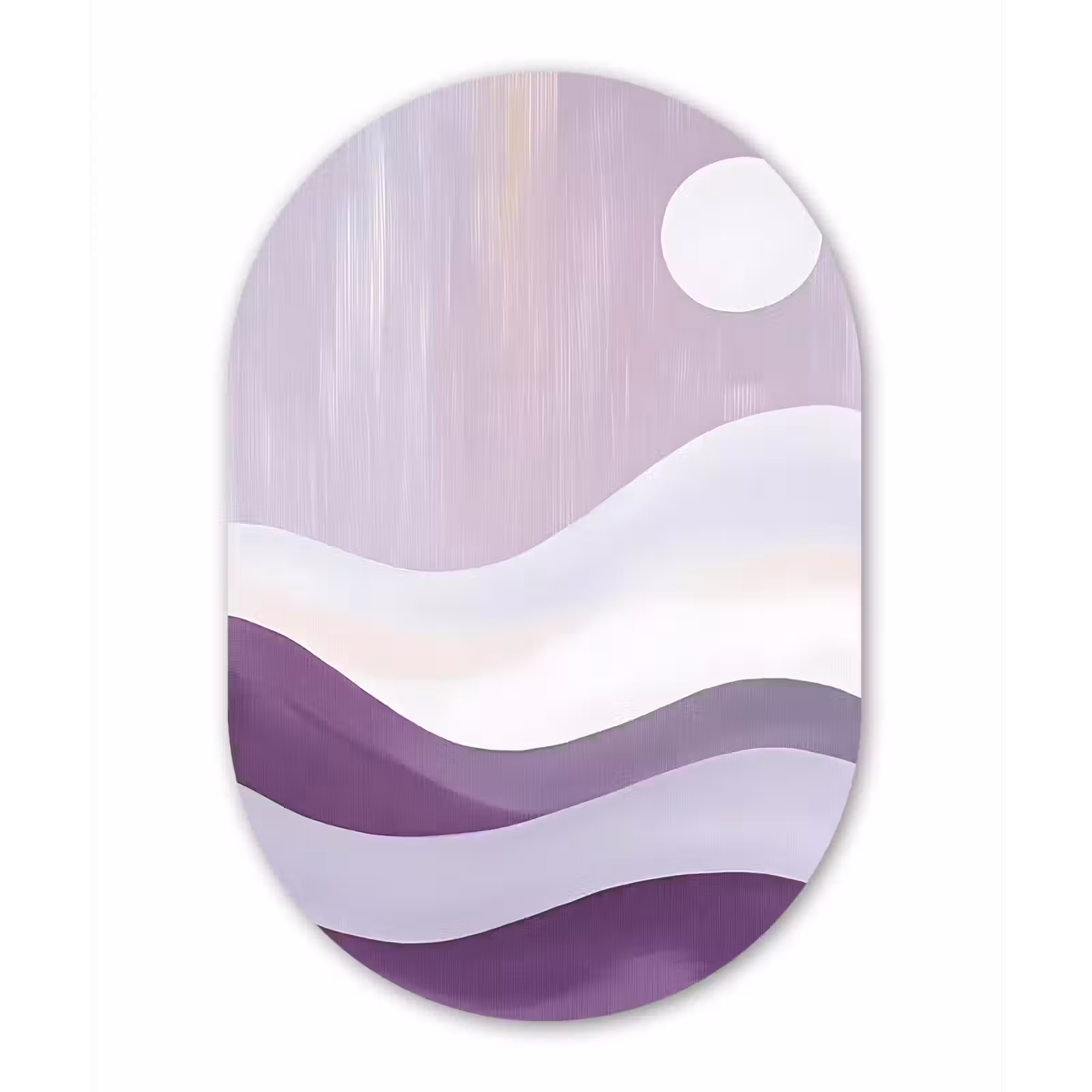 Muurovaal - Glas - Golven - Heuvels - Abstract - Paars — 1