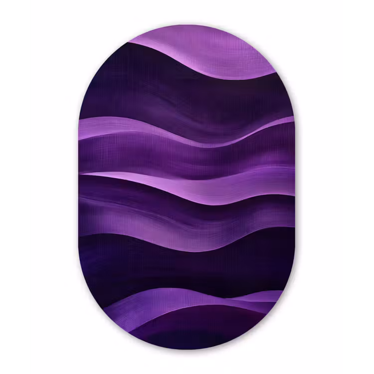 Muurovaal - Glas - Golven - Abstract - Paars — 1