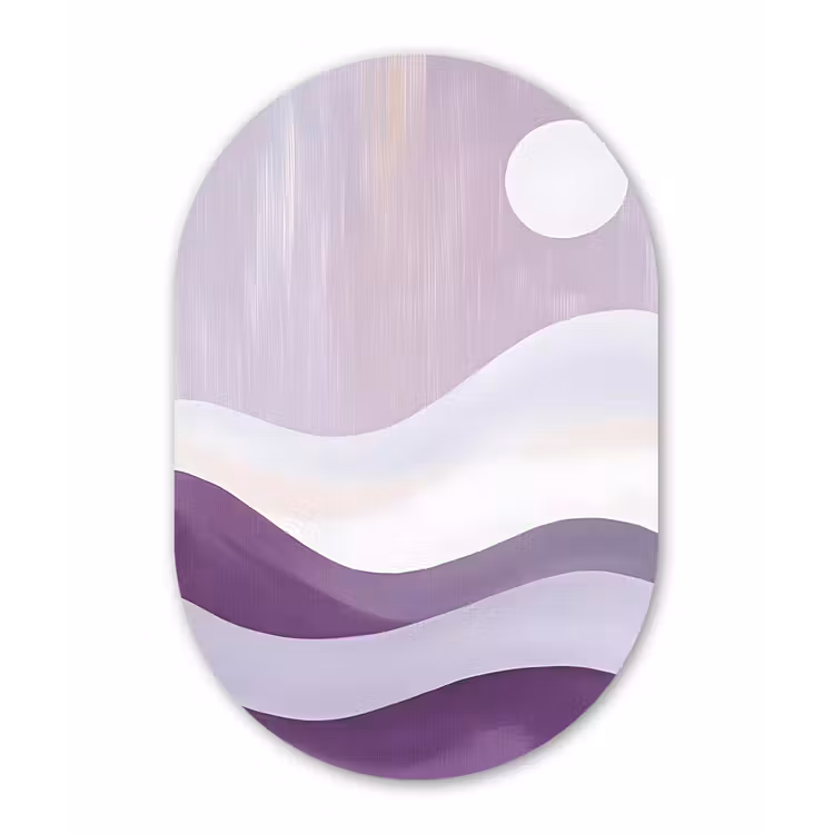 Muurovaal - Glas - Golven - Heuvels - Abstract - Paars — 1