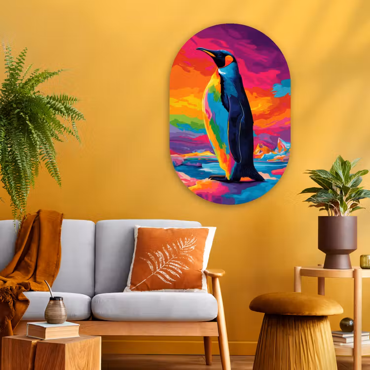 Muurovaal - Glas - Ijsschots - Pinguïn - Abstract - Lucht — 3