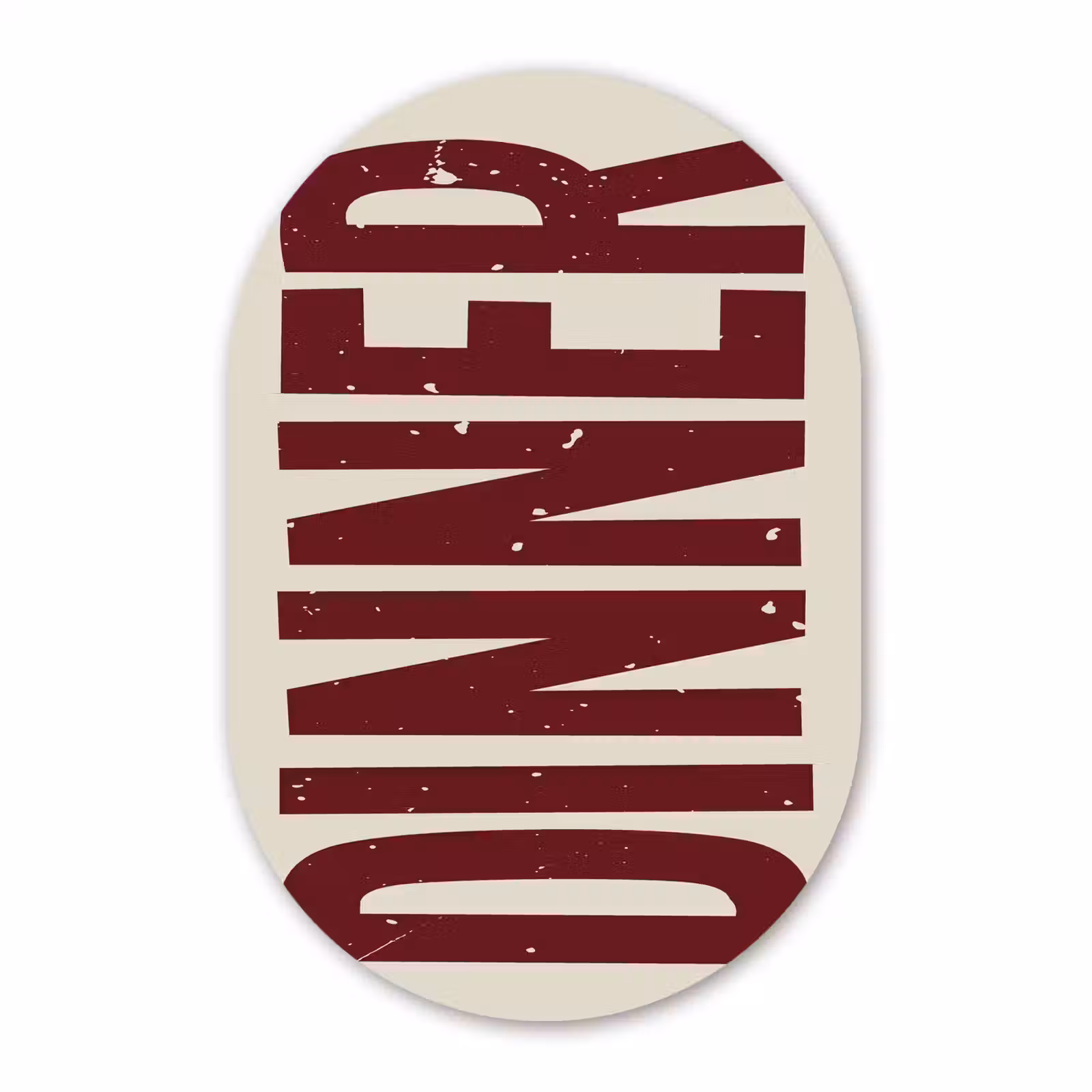Muurovaal - Glas - Eten - Decoratie - Rood - Vintage — 1