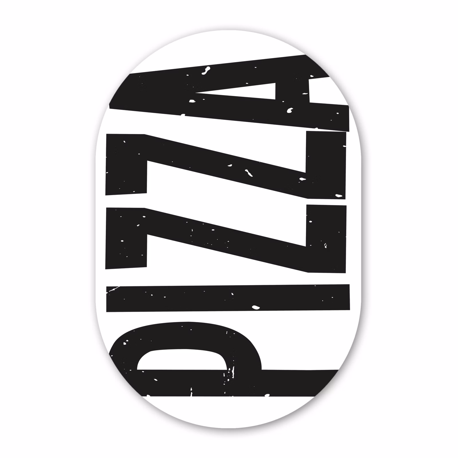 Muurovaal - Glas - Pizza - Japandi - Decoratie - Vintage — 1