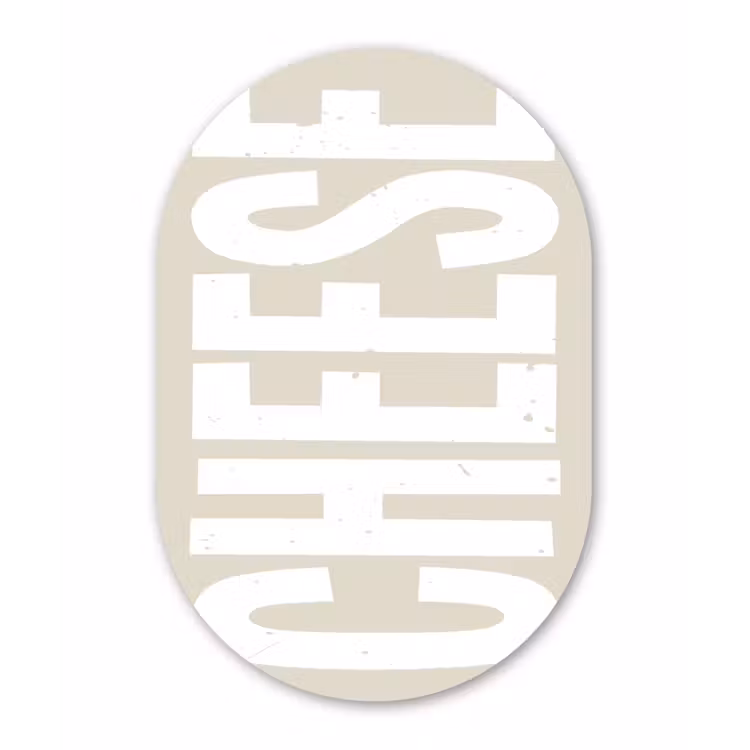 Muurovaal - Glas - Food - Japandi - Cheese - Decoratie — 1