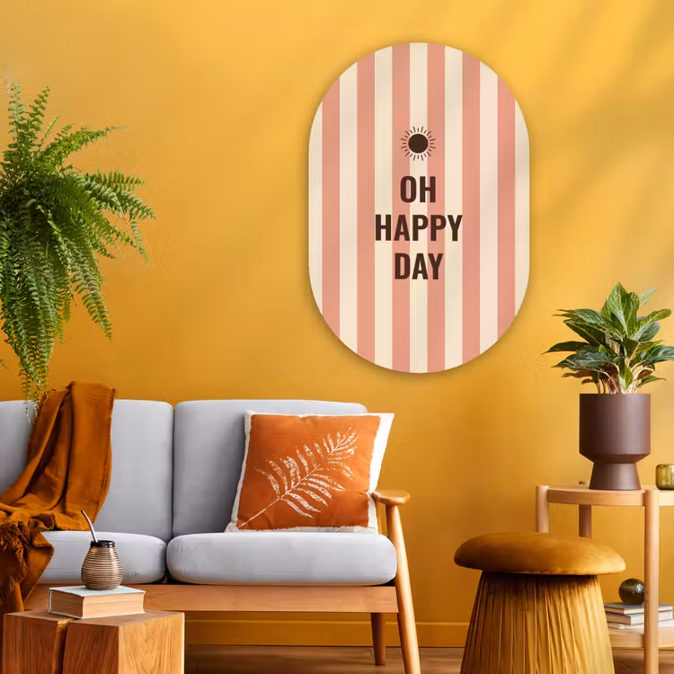 Muurovaal - Glas - Quote - Zomer - Strepen — 3
