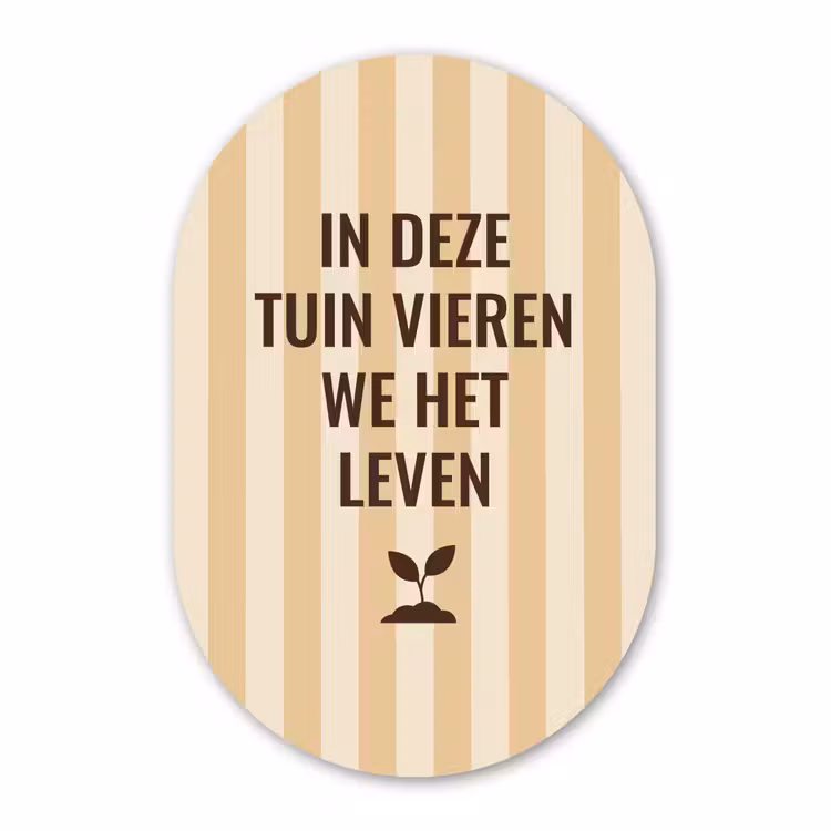 Muurovaal - Glas - Tuin - Quote - Strepen - Zomer — 1