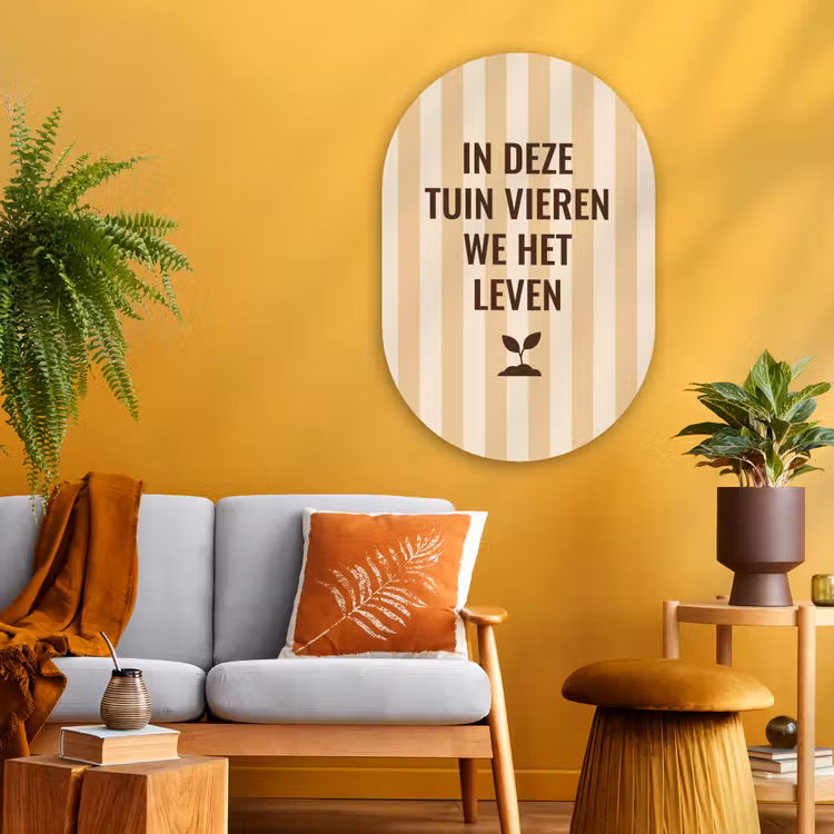 Muurovaal - Glas - Tuin - Quote - Strepen - Zomer — 3