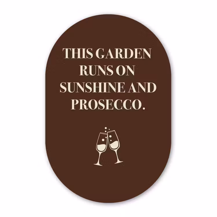 Muurovaal - Glas - Bruin - Zomer - Quote - Drinken — 1