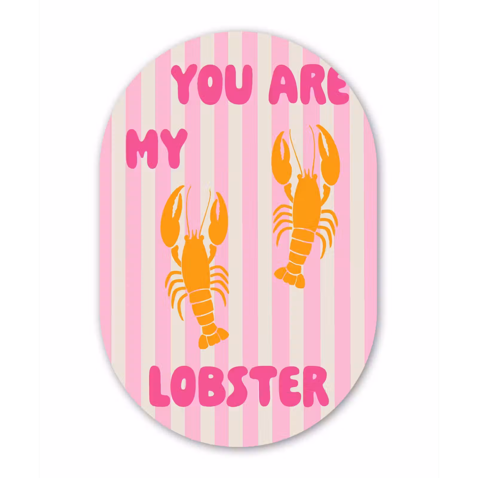 Muurovaal - Glas - Lobster - Love - Valentijn — 1