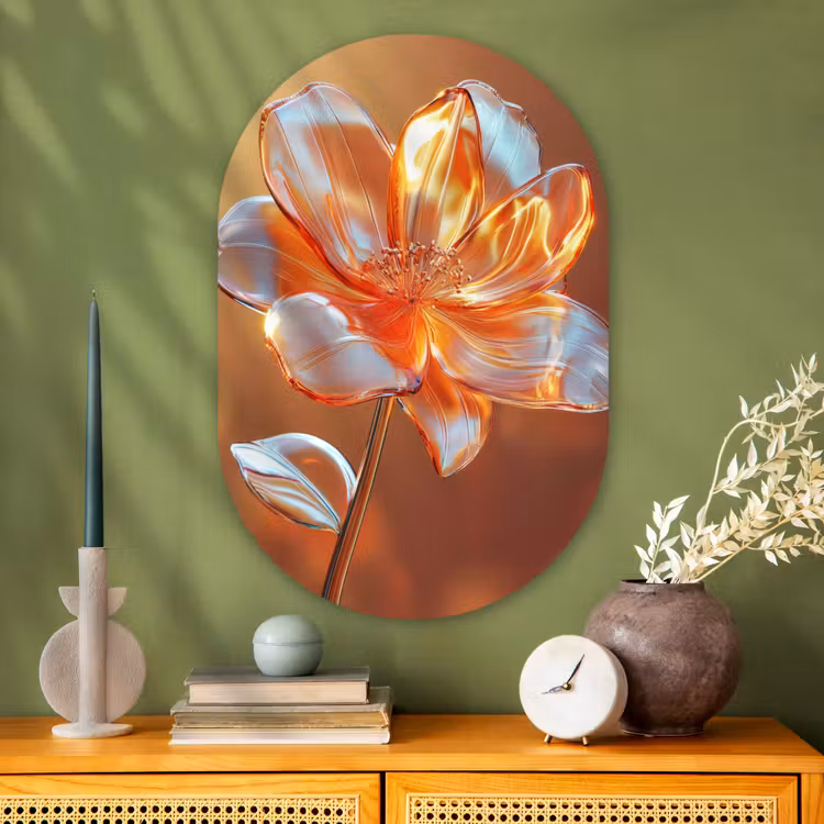 Muurovaal - Glas - Glazen - Bloem - Zonlicht — 2