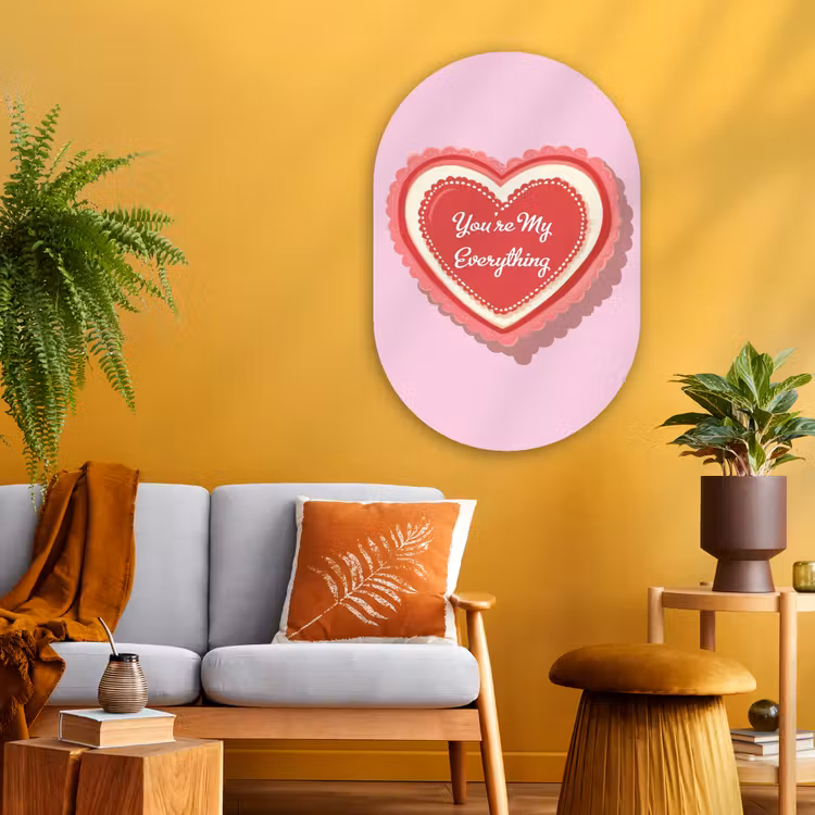 Muurovaal - Glas - Liefde - Hart - Valentijn — 3