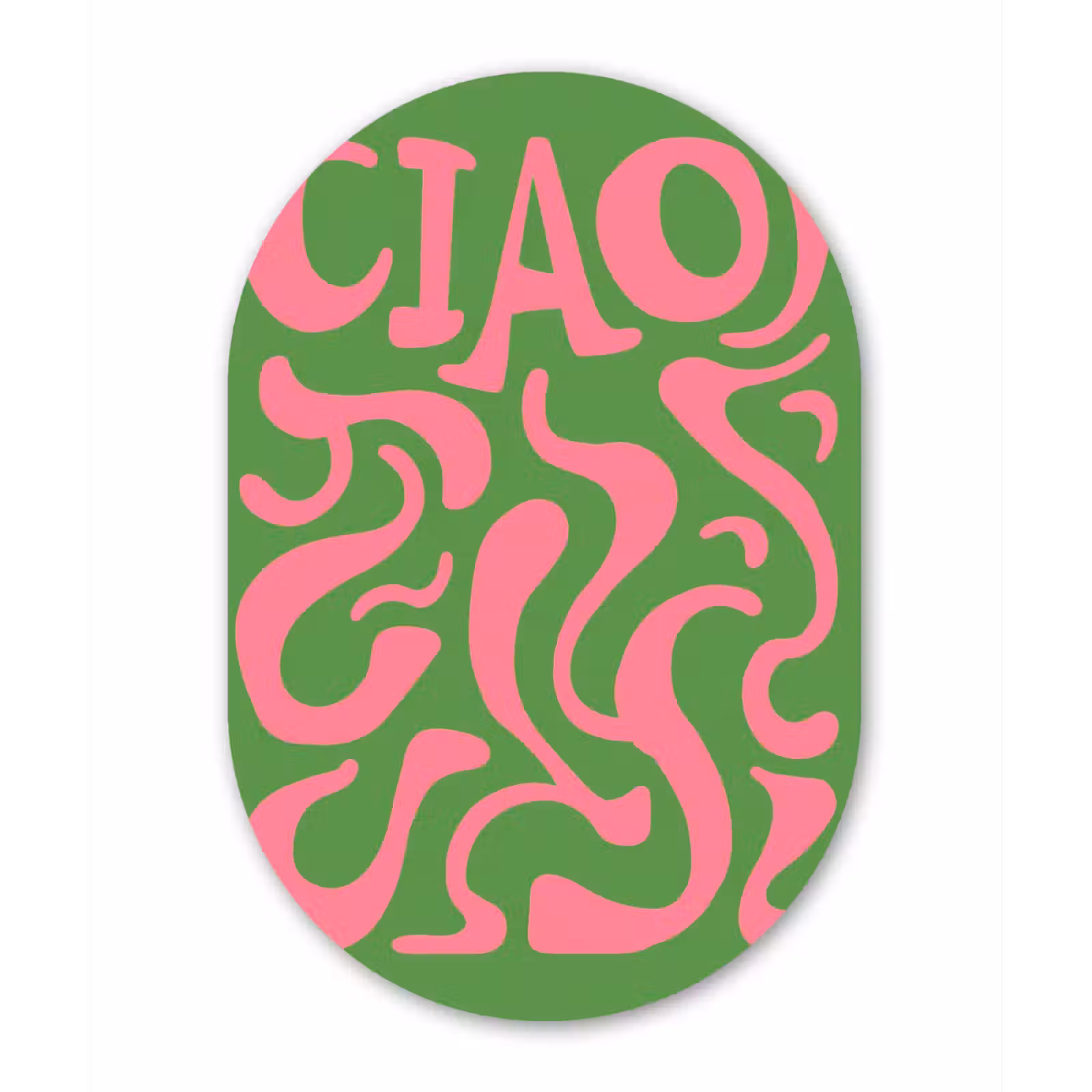 Muurovaal - Glas - Abstract - Roze - Ciao - Vormen — 1