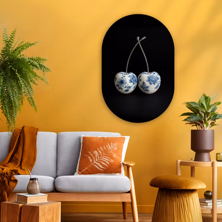 Muurovaal - Glas - Kersen - Delfts blauw - Fruit — 3