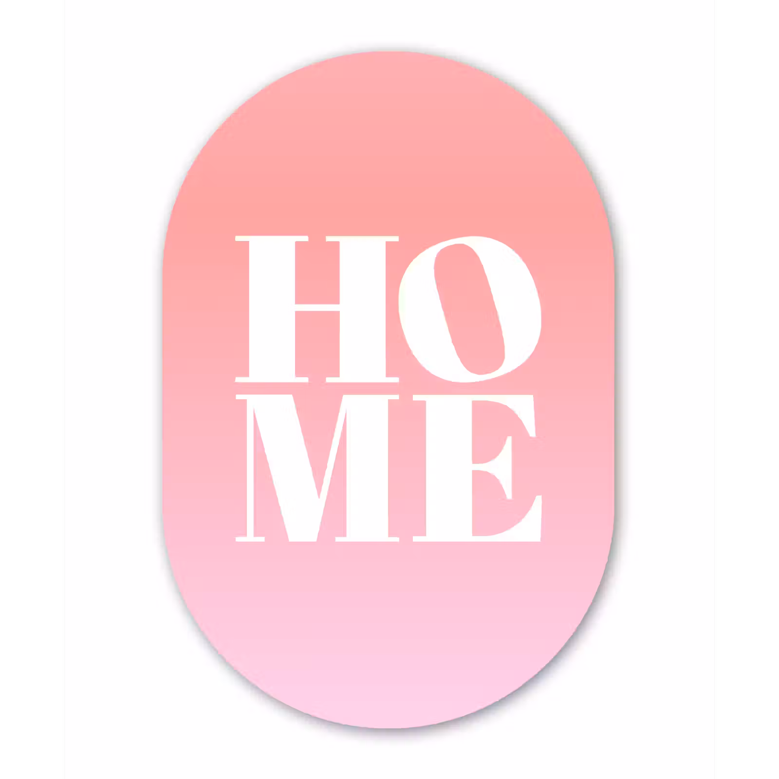 Muurovaal - Glas - Home - Letters - Groot - Roze — 1