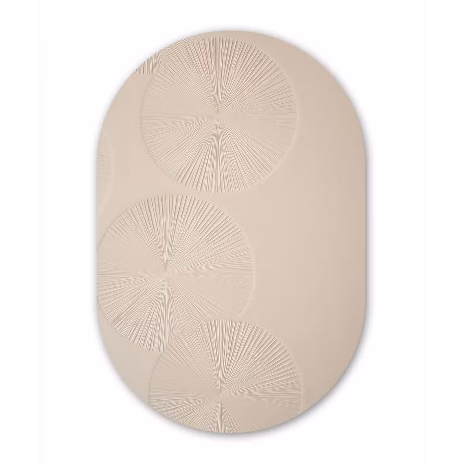 Muurovaal - Glas - Japandi - Beige - Modern — 1
