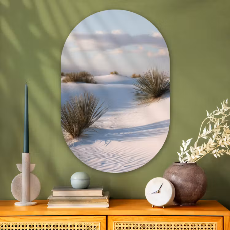 Muurovaal - Glas - Duinen - Gras - Wolken - Beige — 2