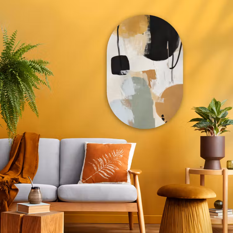 Muurovaal - Glas - Paint - Abstract - Kleuren — 3