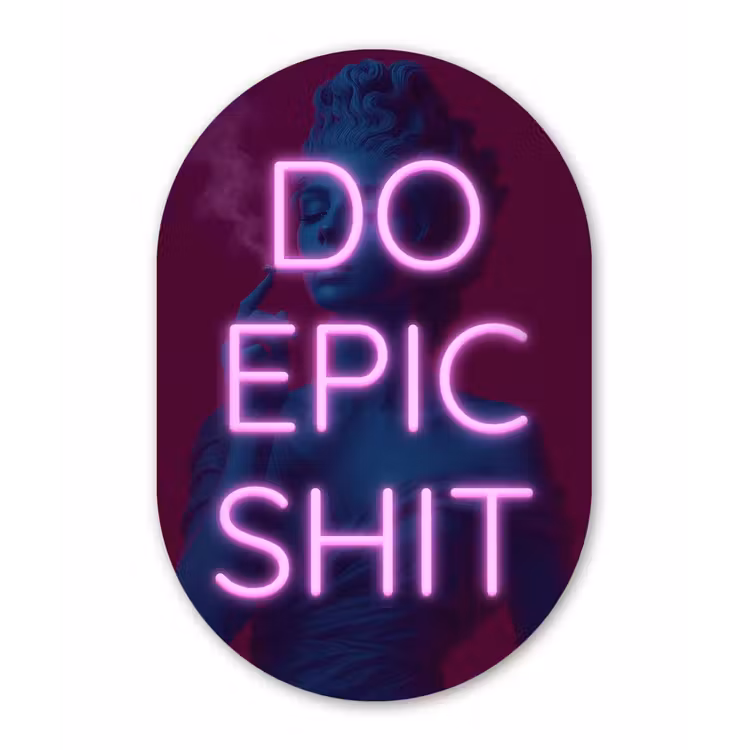 Muurovaal - Glas - Buste - Neon - LED - Letters — 1