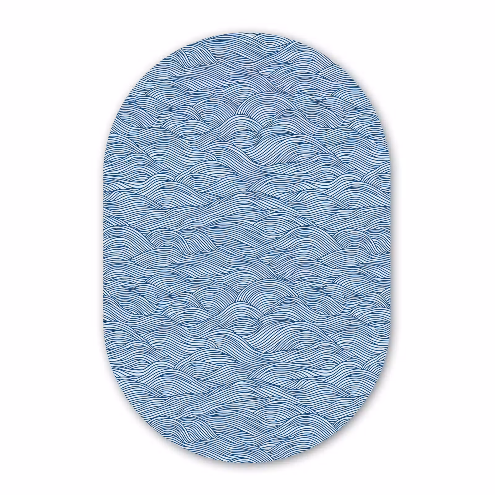 Muurovaal aluminium - Golven - Ritmisch - Blauw — 1
