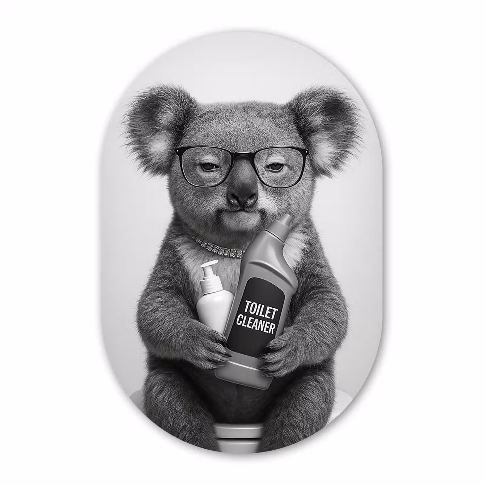 Muurovaal aluminium - Koala - Bril - Toilet — 1