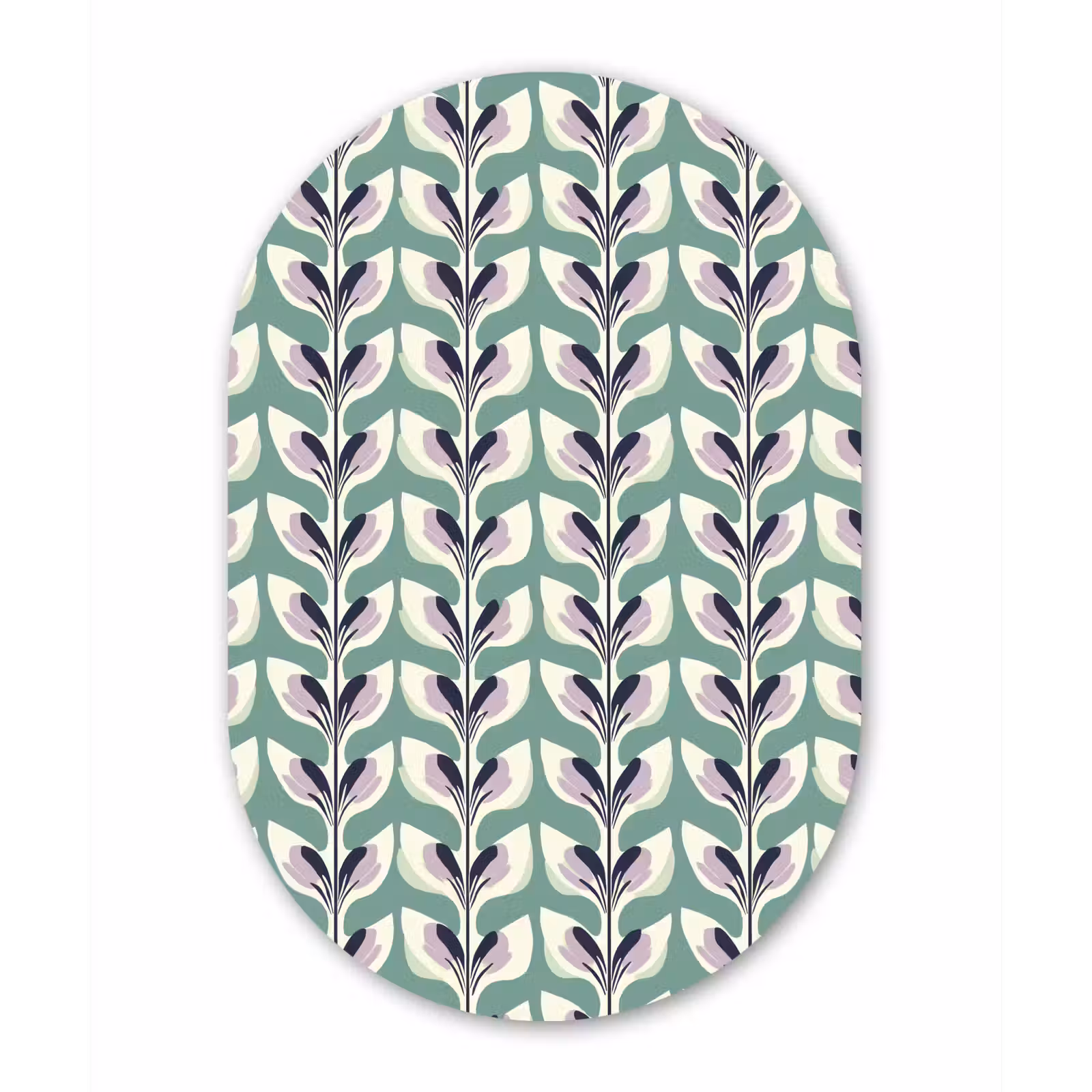 Muurovaal aluminium - Retro - Modern - Groen — 1