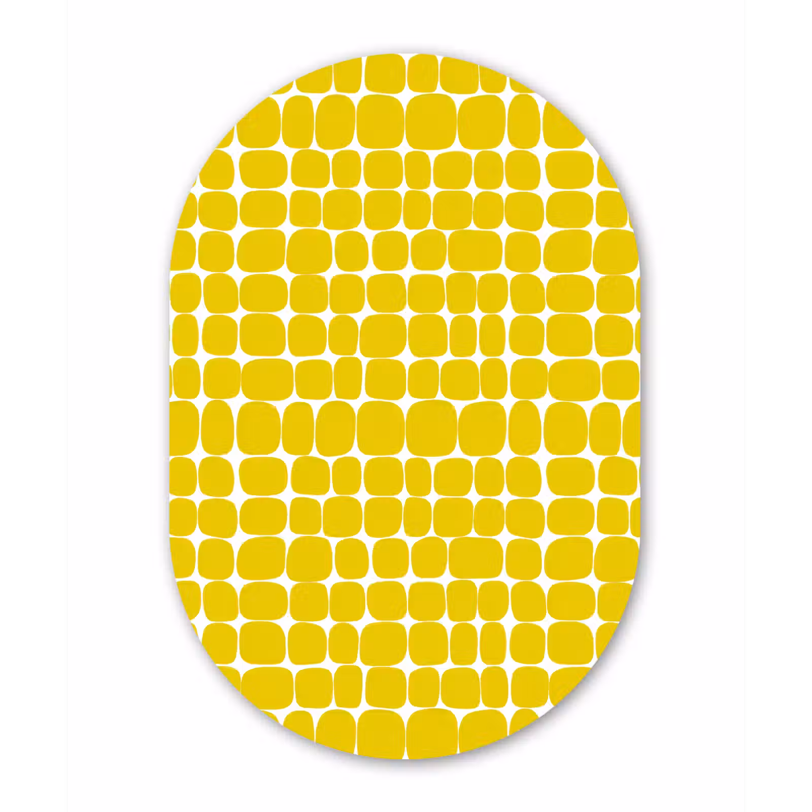 Muurovaal aluminium - Stippen - Modern - Geel — 1