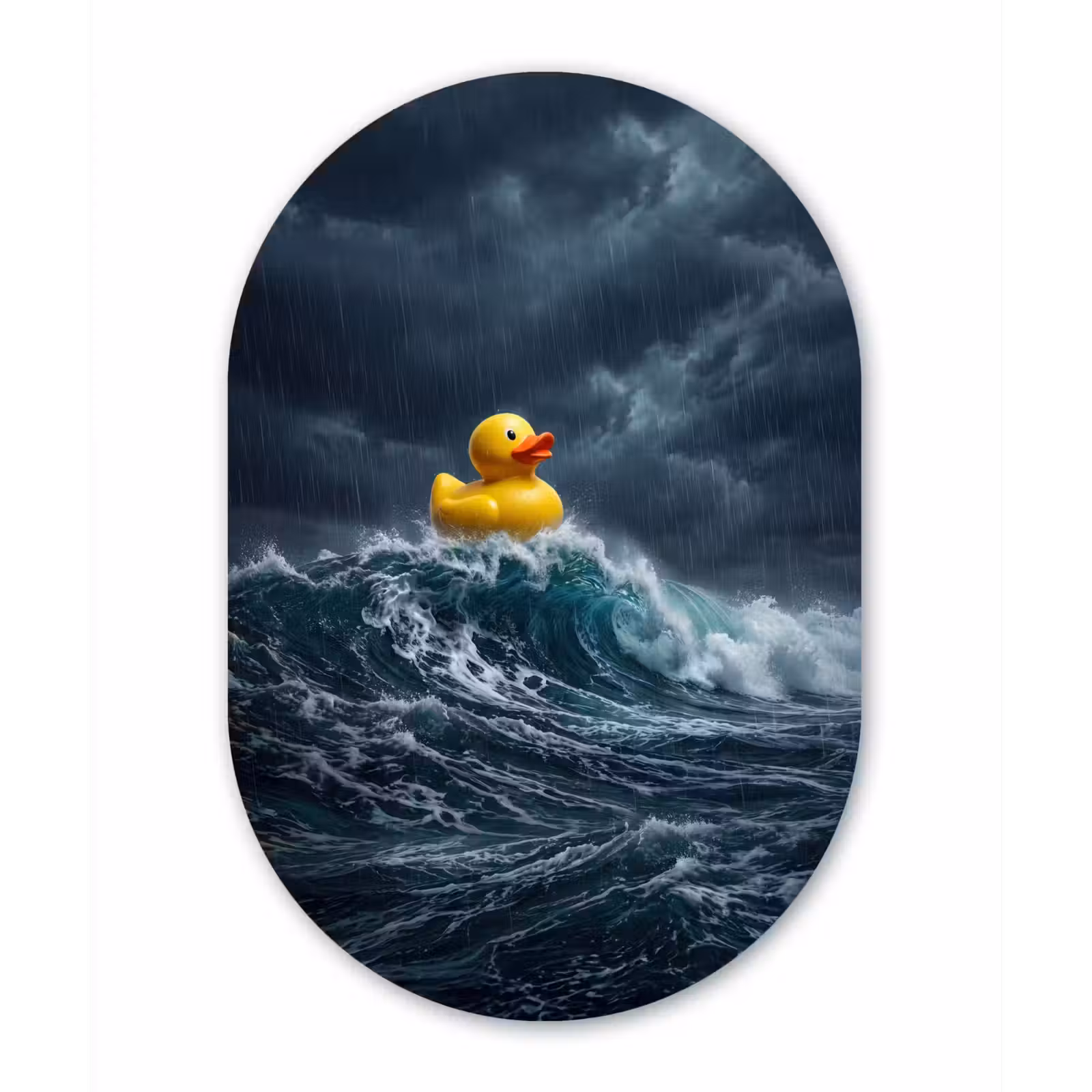 Muurovaal aluminium - Storm - Badeend - Golven — 1