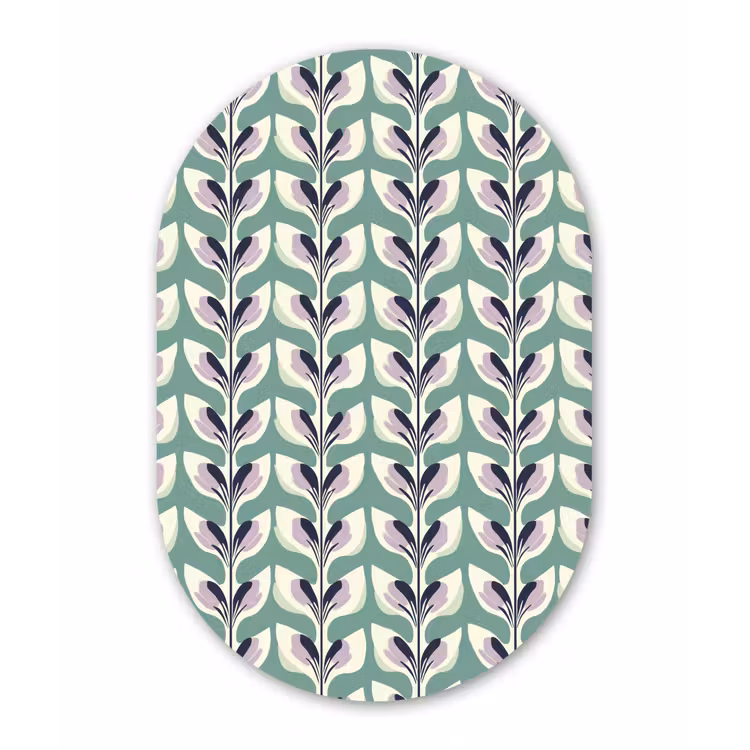 Muurovaal aluminium - Retro - Modern - Groen — 1