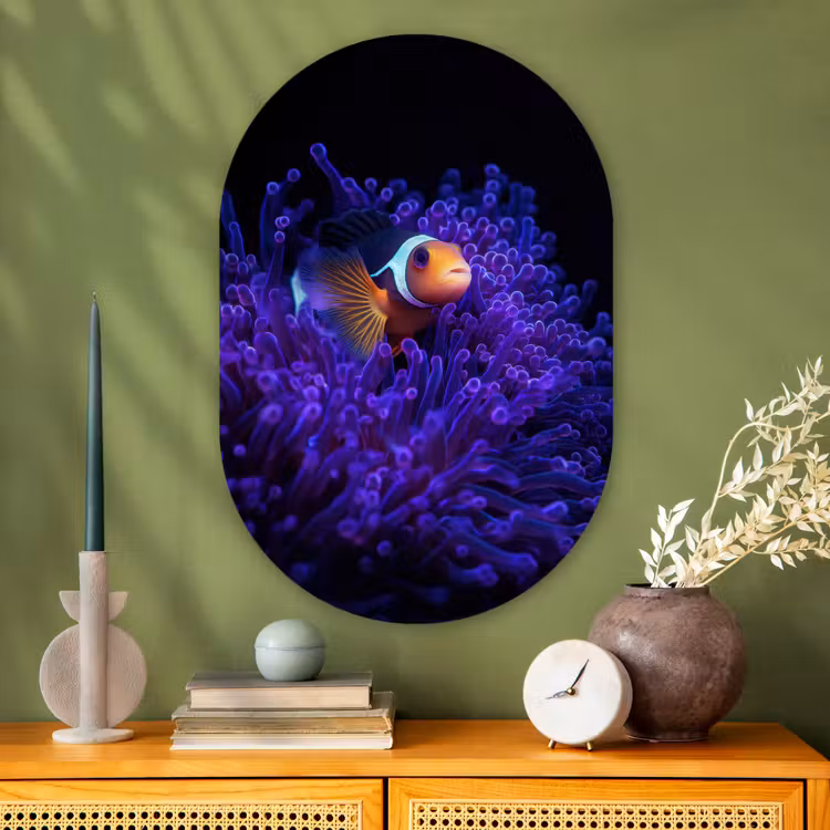 Muurovaal - Glas - Koraal - Vis - Oranje - Zee — 2
