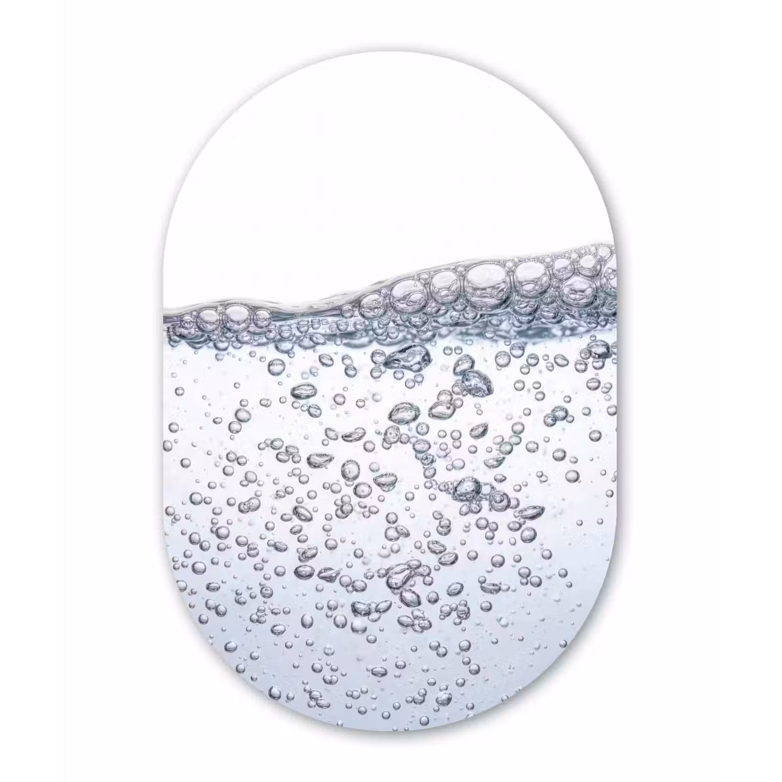 Muurovaal aluminium - Luchtbellen - Water - Dynamisch — 1