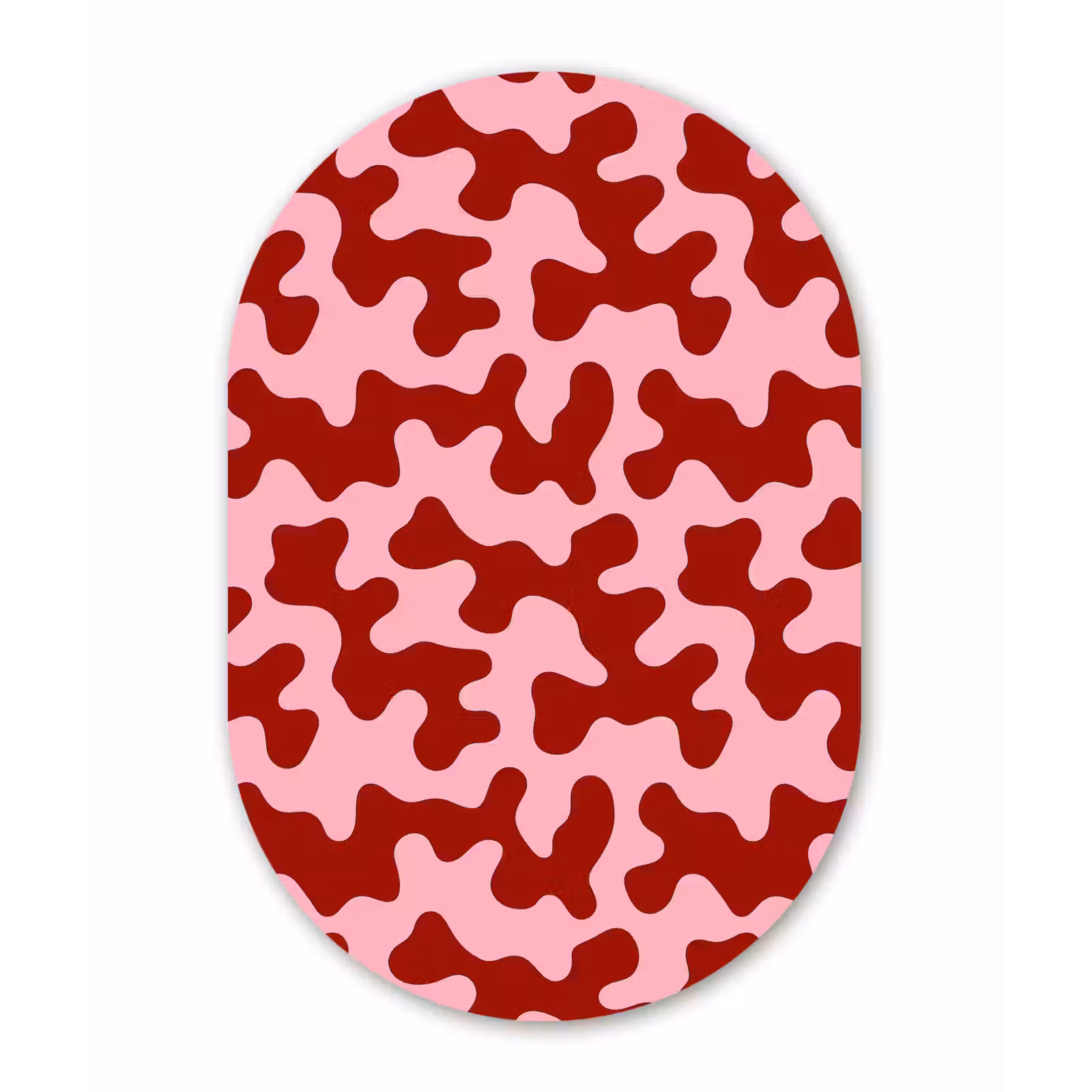 Muurovaal aluminium - Modern - Abstract - Rood — 1