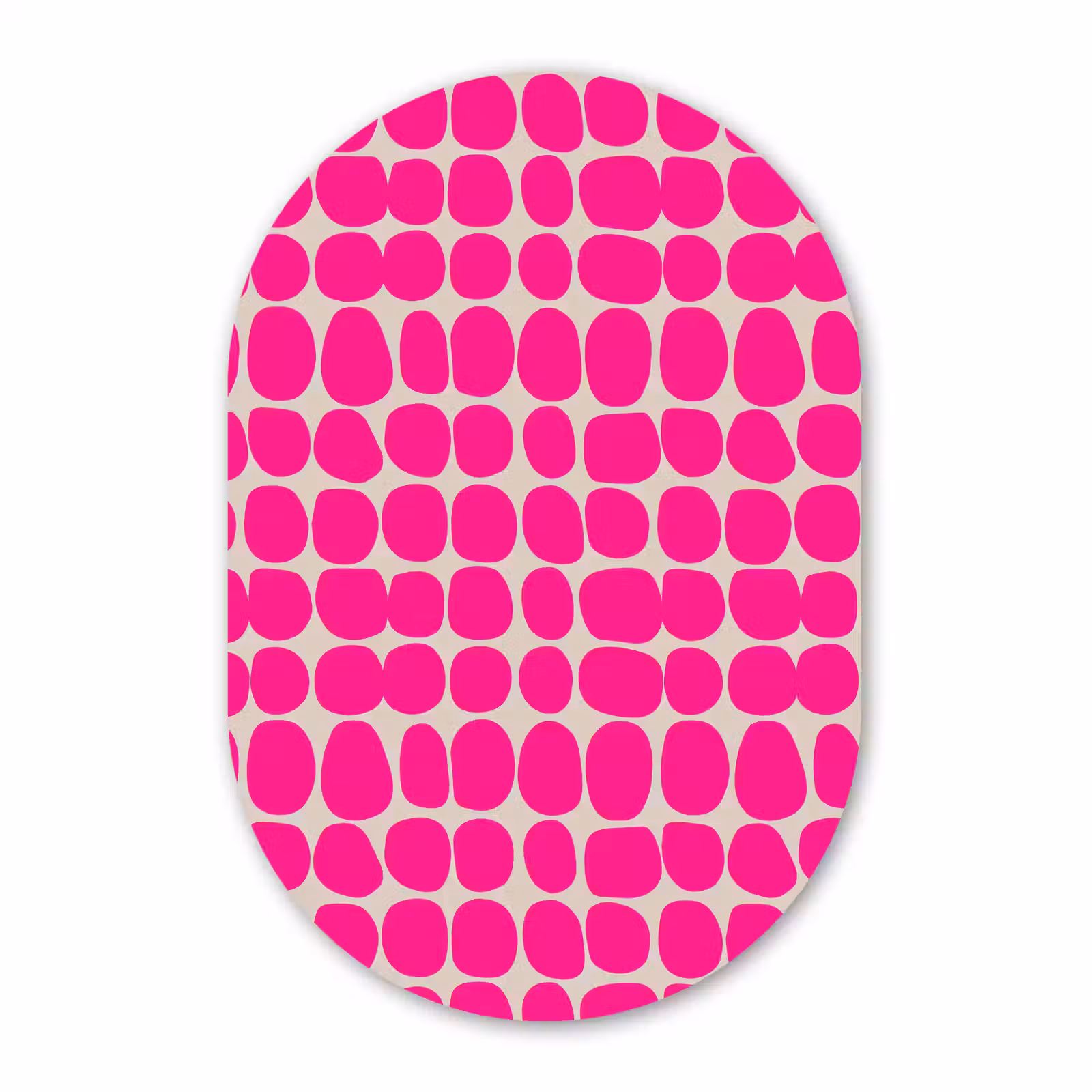 Muurovaal aluminium - Stippen - Patroon - Roze — 1