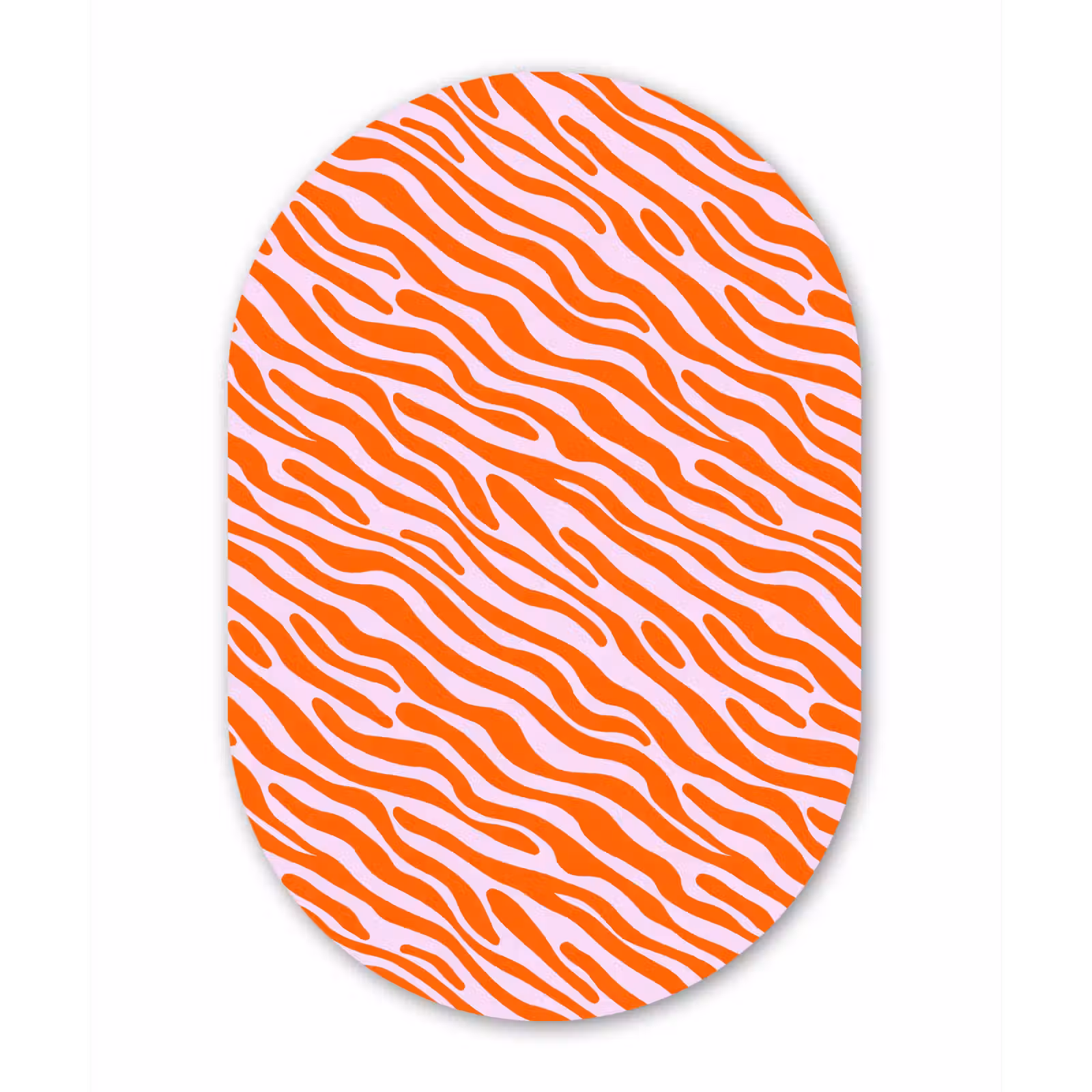 Muurovaal aluminium - Strepen - Dynamisch - Oranje — 1