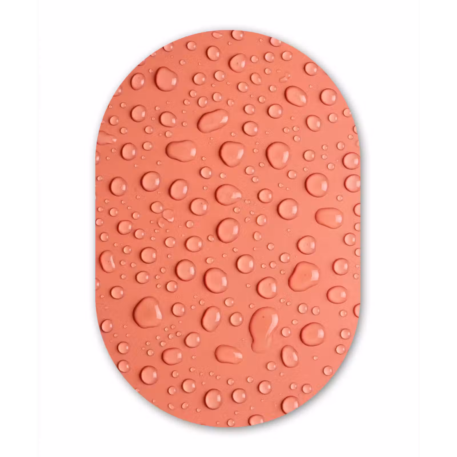 Muurovaal aluminium - Water - Druppels - Roze — 1