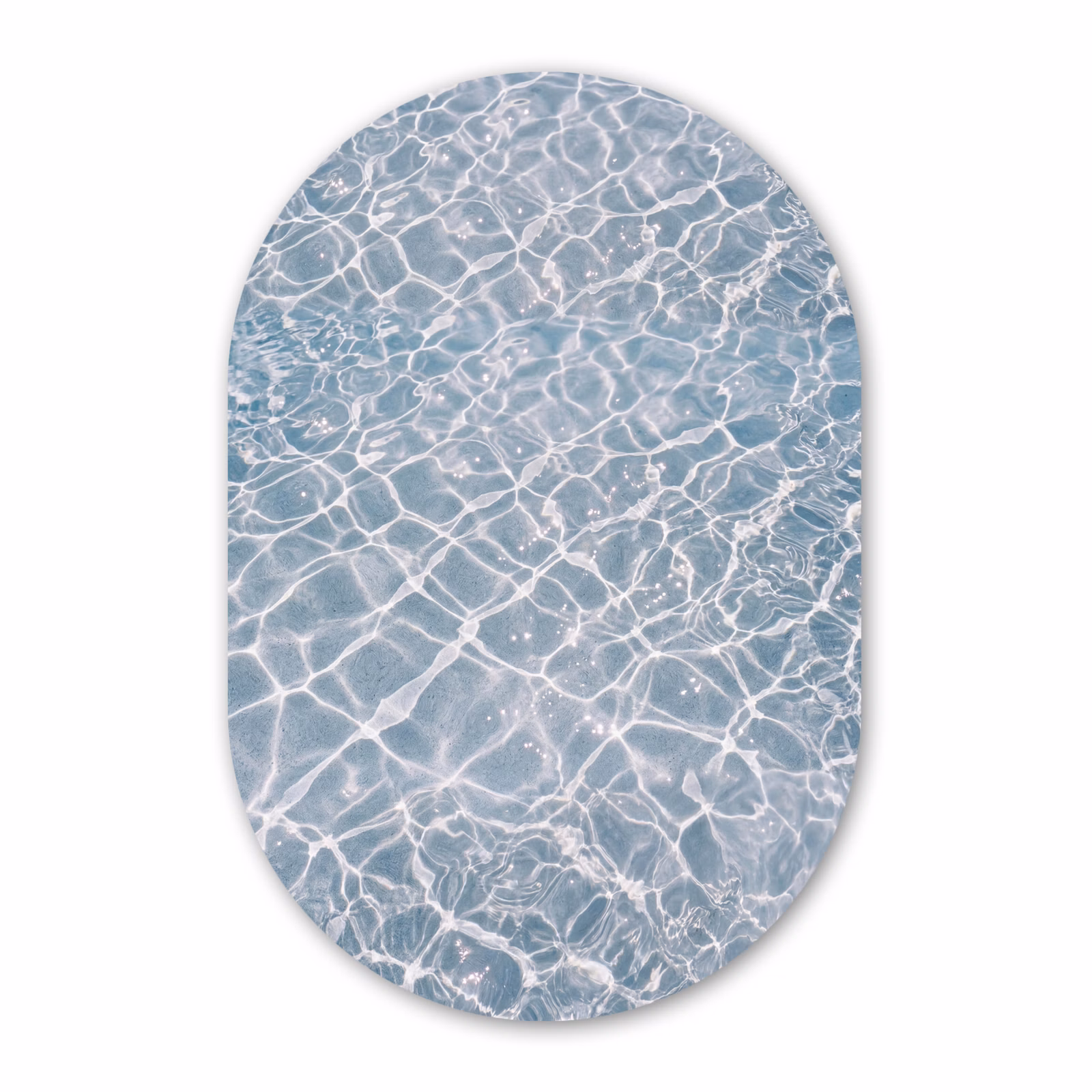 Muurovaal aluminium - Water - Reflectie - Zonlicht — 1