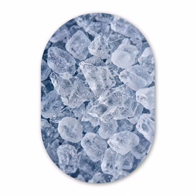 Muurovaal aluminium - Ijsblokjes - Water - Blauw — 1