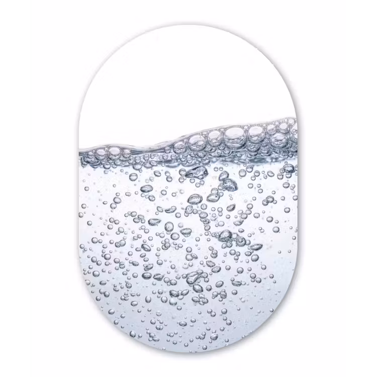 Muurovaal aluminium - Luchtbellen - Water - Dynamisch — 1
