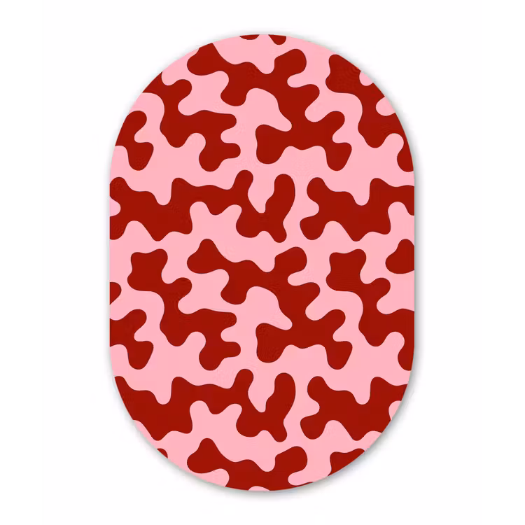 Muurovaal aluminium - Modern - Abstract - Rood — 1